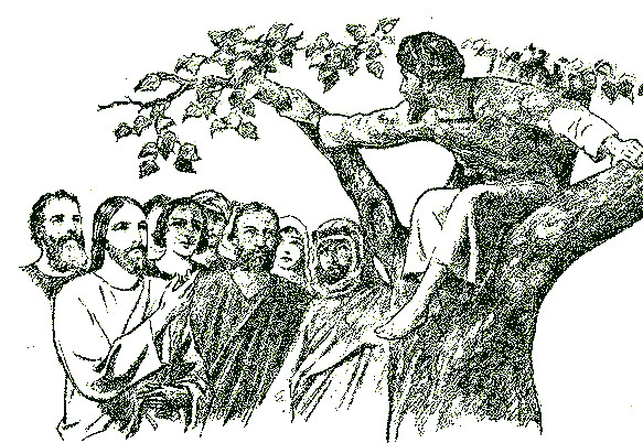 Conversão de Zaqueu - Ilustração de Arthur O. Scott