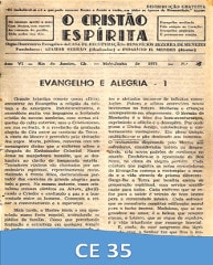 Capa da Edição 35 de O Cristão Espírita