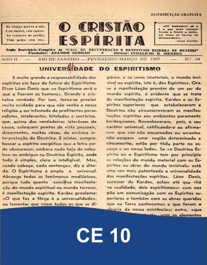 Capa da Edição 10 de O Cristão Espírita