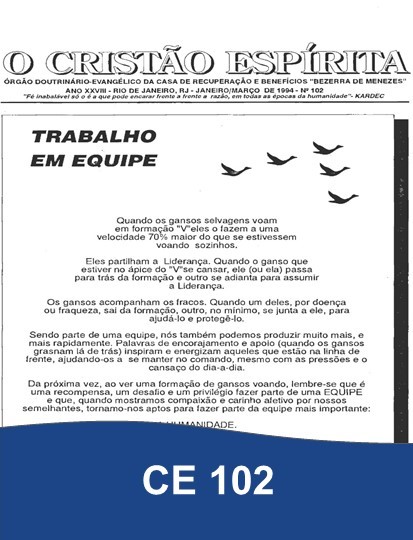 Capa da Edição 102 de O Cristão Espírita