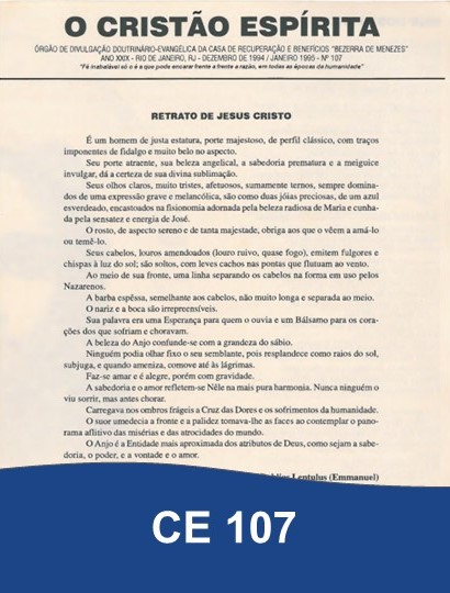 Capa da Edição 107 de O Cristão Espírita
