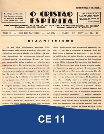 Capa da Edição 11 de O Cristão Espírita