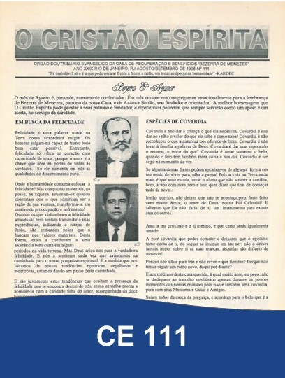 Capa da Edição 111 de O Cristão Espírita
