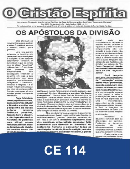 Capa da Edição 114 de O Cristão Espírita