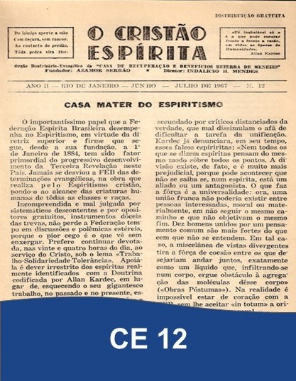 Capa da Edição 12 de O Cristão Espírita