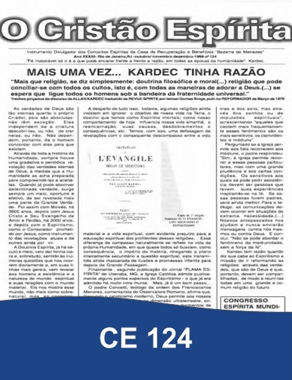 Capa da Edição 124 de O Cristão Espírita