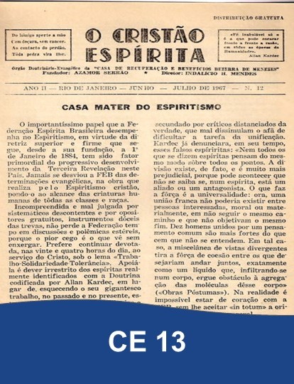 Capa da Edição 13 de O Cristão Espírita