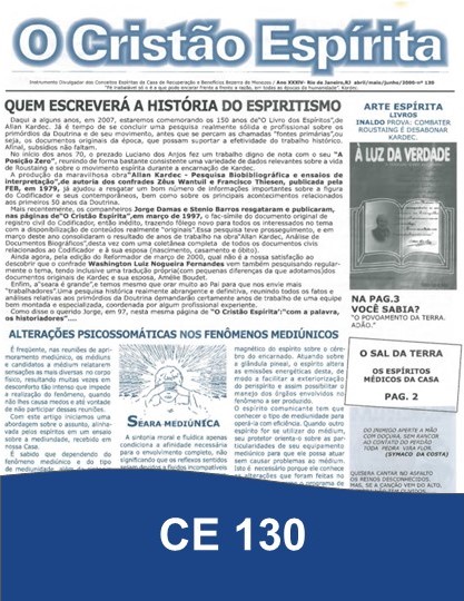 Capa da Edição 130 de O Cristão Espírita