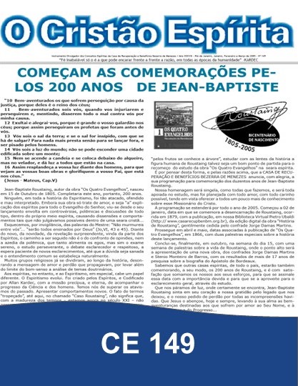 Capa da Edição 149 de O Cristão Espírita