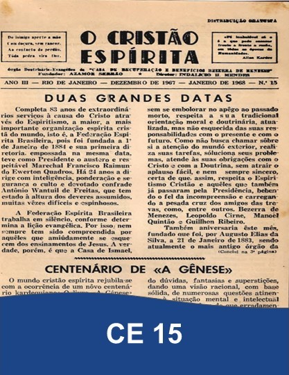 Capa da Edição 15 de O Cristão Espírita