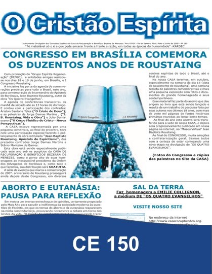 Capa da Edição 150 de O Cristão Espírita