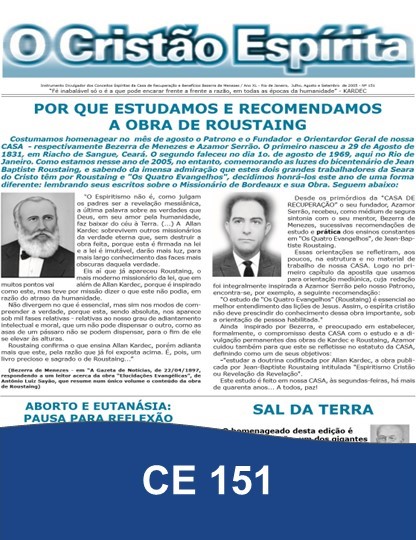 Capa da Edição 151 de O Cristão Espírita