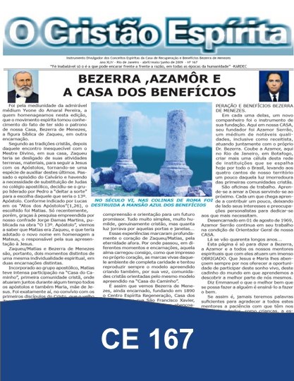 Capa da Edição 167 de O Cristão Espírita