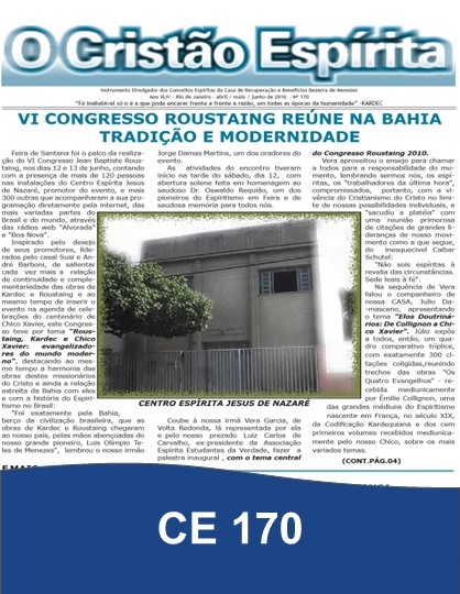 Capa da Edição 170 de O Cristão Espírita
