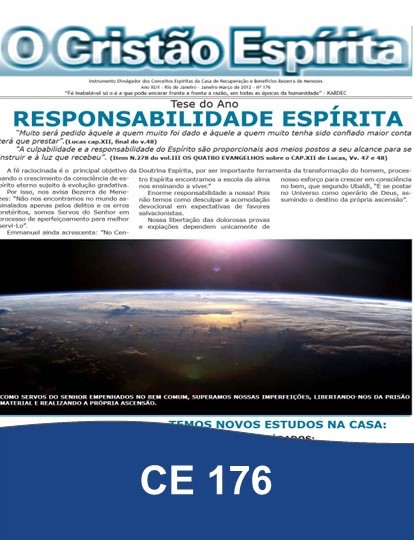 Capa da Edição 176 de O Cristão Espírita