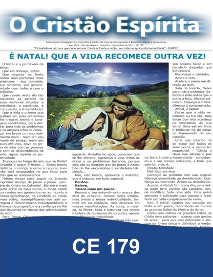 Capa da Edição 179 de O Cristão Espírita