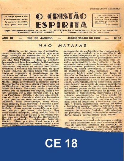 Capa da Edição 18 de O Cristão Espírita