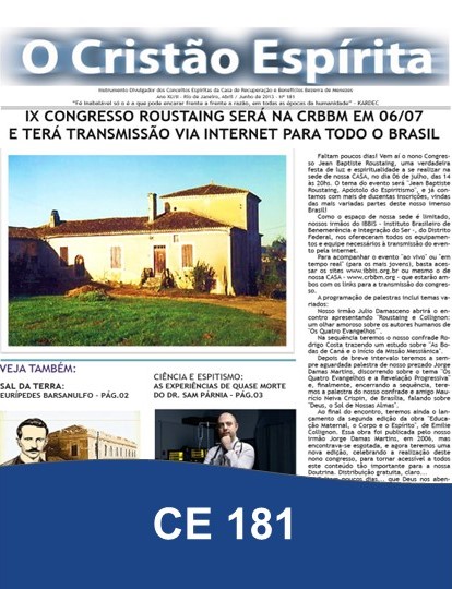 Capa da Edição 181 de O Cristão Espírita