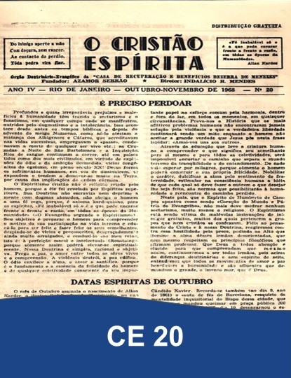 Capa da Edição 20 de O Cristão Espírita