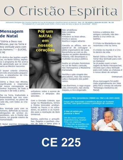 Capa da Edição 225 de O Cristão Espírita