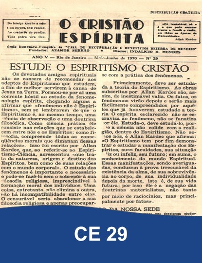 Capa da Edição 29 de O Cristão Espírita