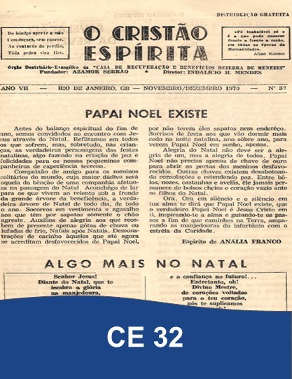 Capa da Edição 32 de O Cristão Espírita