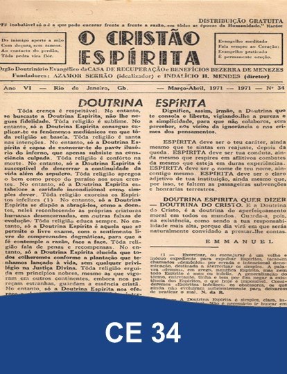 Capa da Edição 34 de O Cristão Espírita