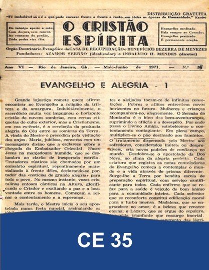 Capa da Edição 35 de O Cristão Espírita