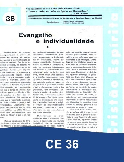 Capa da Edição 36 de O Cristão Espírita