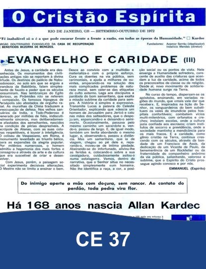 Capa da Edição 37 de O Cristão Espírita