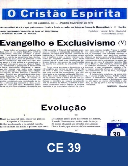 Capa da Edição 39 de O Cristão Espírita