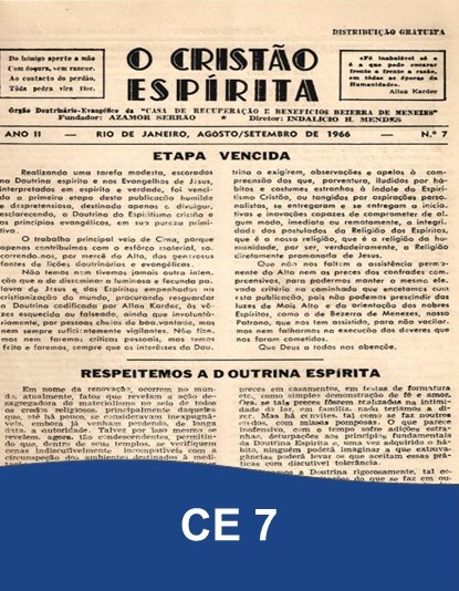 Capa da Edição 07 de O Cristão Espírita