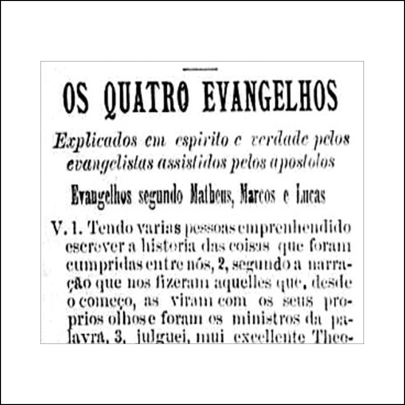Os Quatro Evangelhos em O Reformador, Jan 1898