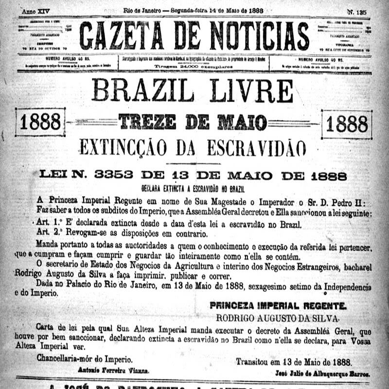A Gazeta de Notícias - Maio 1888