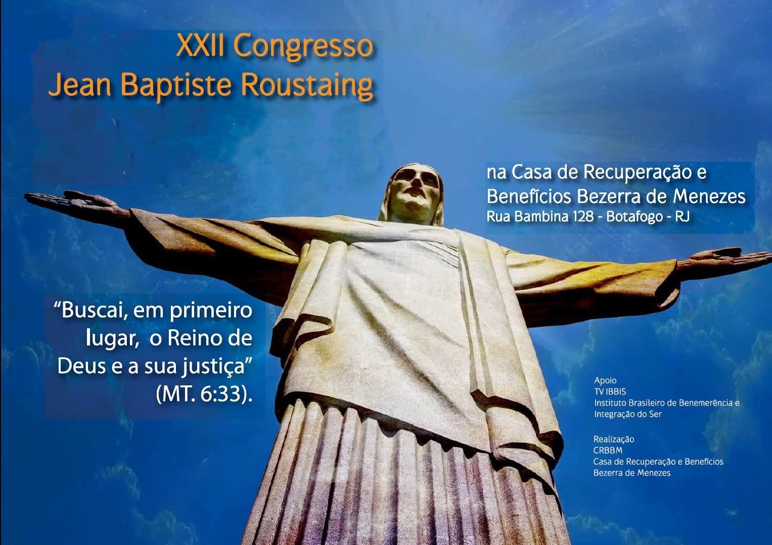 Cartaz de divulgação do XXII Congresso Roustaing ocorrido na CRBBM em setembro.
