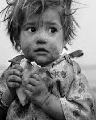 Foto de criaça faminta