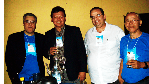 Palestrantes e Luiz, Presidente da AEEV