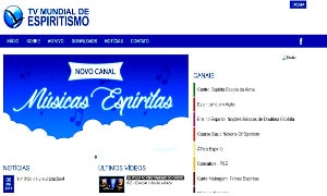 Link para o site da TV Mundial de Espiritismo