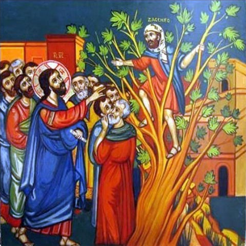 Ilustração sobre a vida de Zaqueu, o publicano