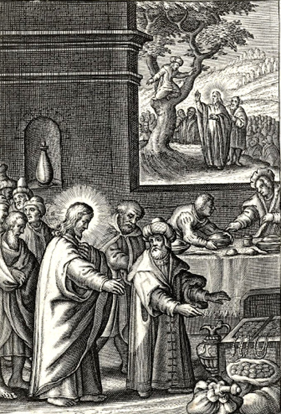 Cristo na casa de Zaqueu - Flemish, 1590-1622