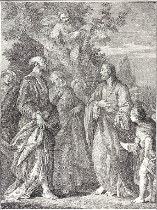 Reprodução do quadro de Pietro Mônaco (1707-1772), Conversão de Zaqueu