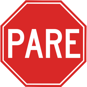 Imagem de placa de trânsito com o sinal de Pare