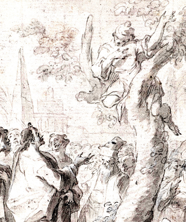 A Conversão de Zaqueu - Ilustração Alemã - Século 18